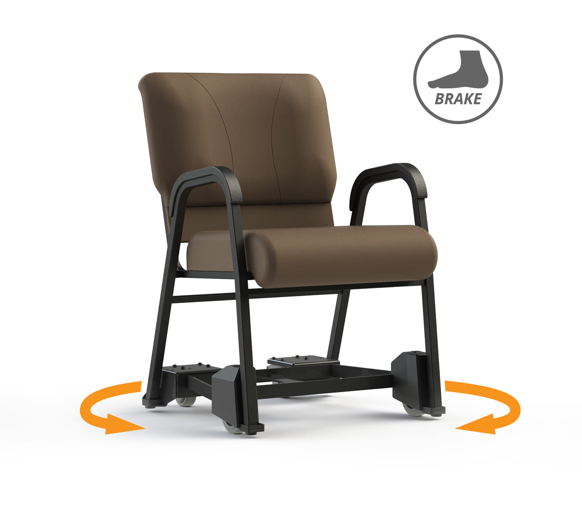 Titan Armed with Chair Caddie - Chair with Wheels for