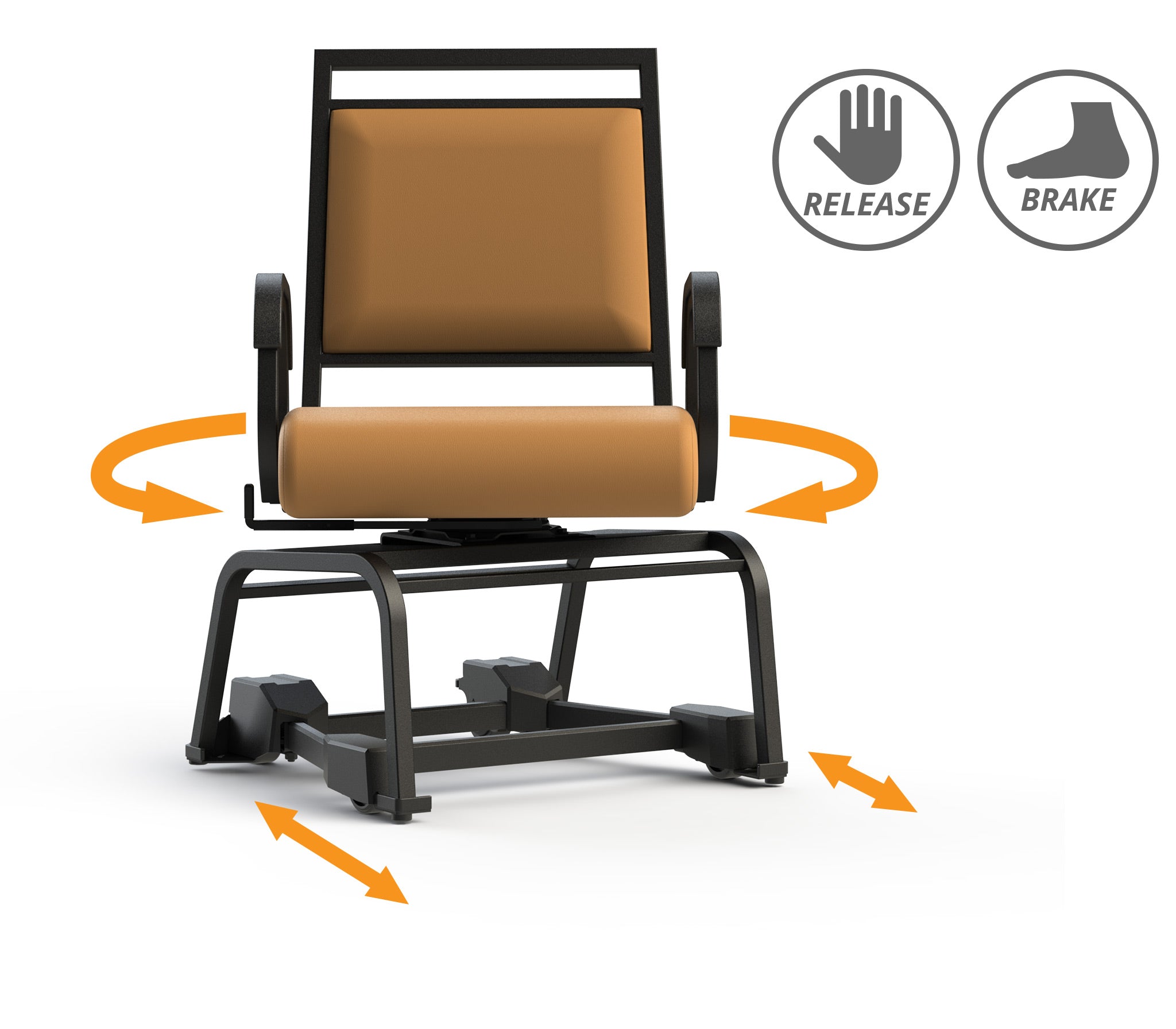 Locking Wheels Office Chair With Locking Swivel Revolving Chair