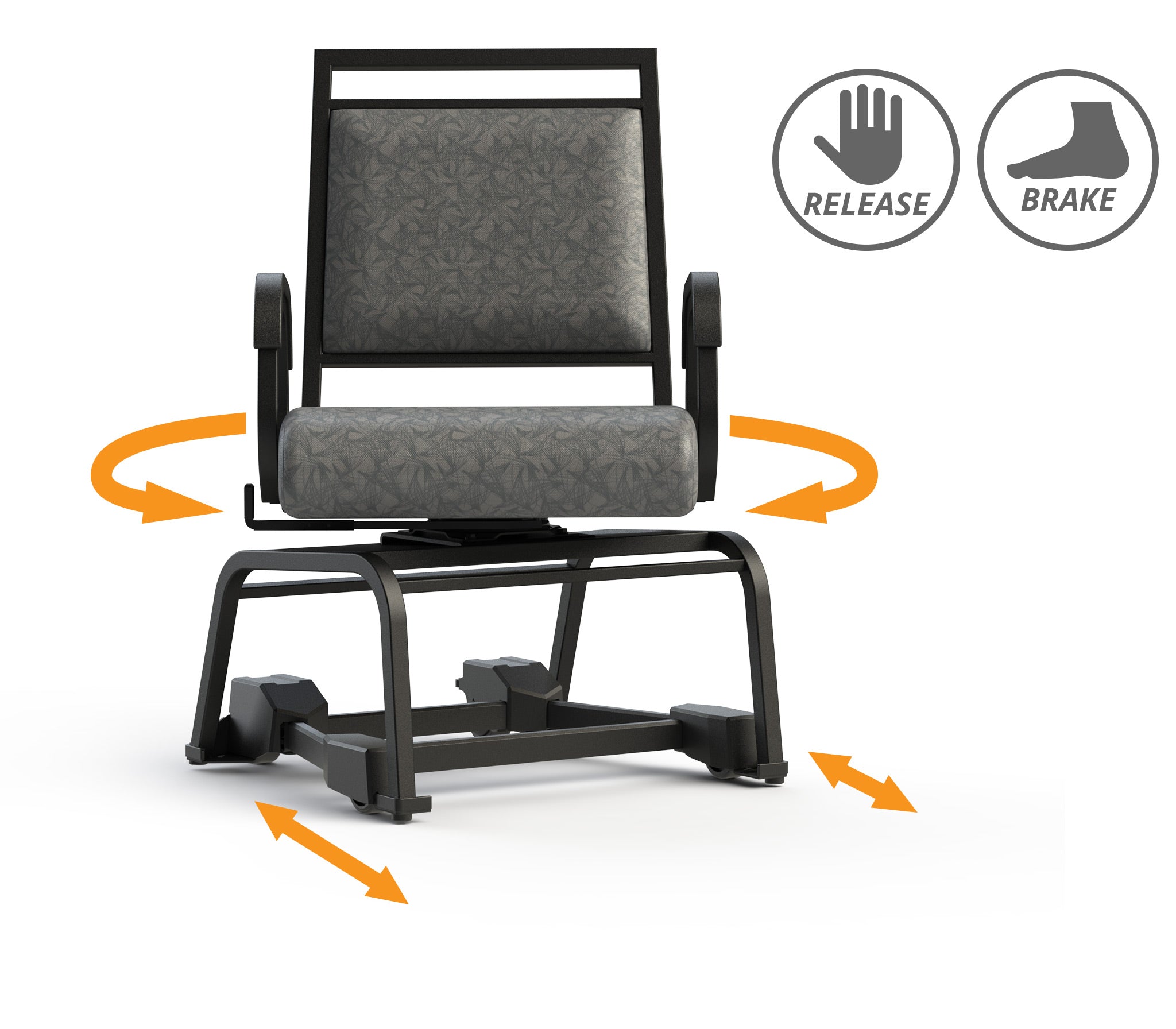 Swivel Chair Gaming Chair Wheel Lock Extreme SimRacing Wheel Lock